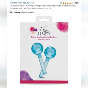 NEW! UNOPENED! Glass cooling facial globes by Plum Beauty